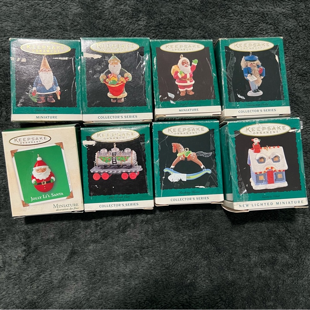 Hallmark Miniature Ornament Bundle of 8 Christmas Hallmark Keepsake Ornaments
